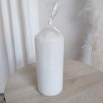 Świeca walec, biały