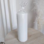 Świeca walec, biały