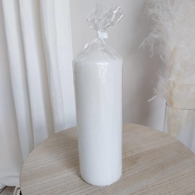Świeca walec, biały