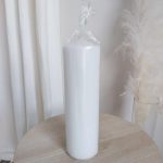 Świeca walec, biały