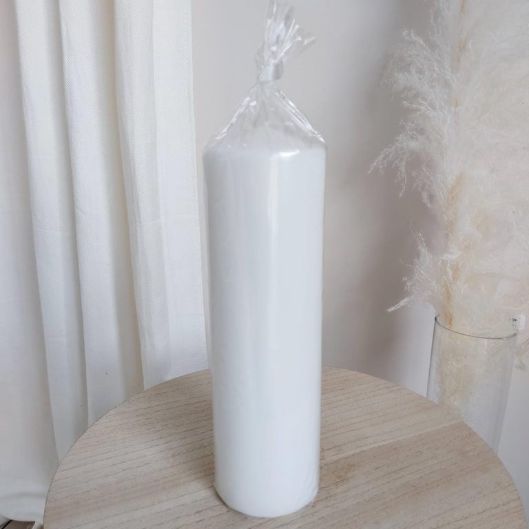 Świeca walec, biały