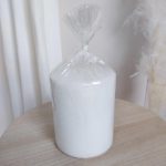 Świeca walec, biały