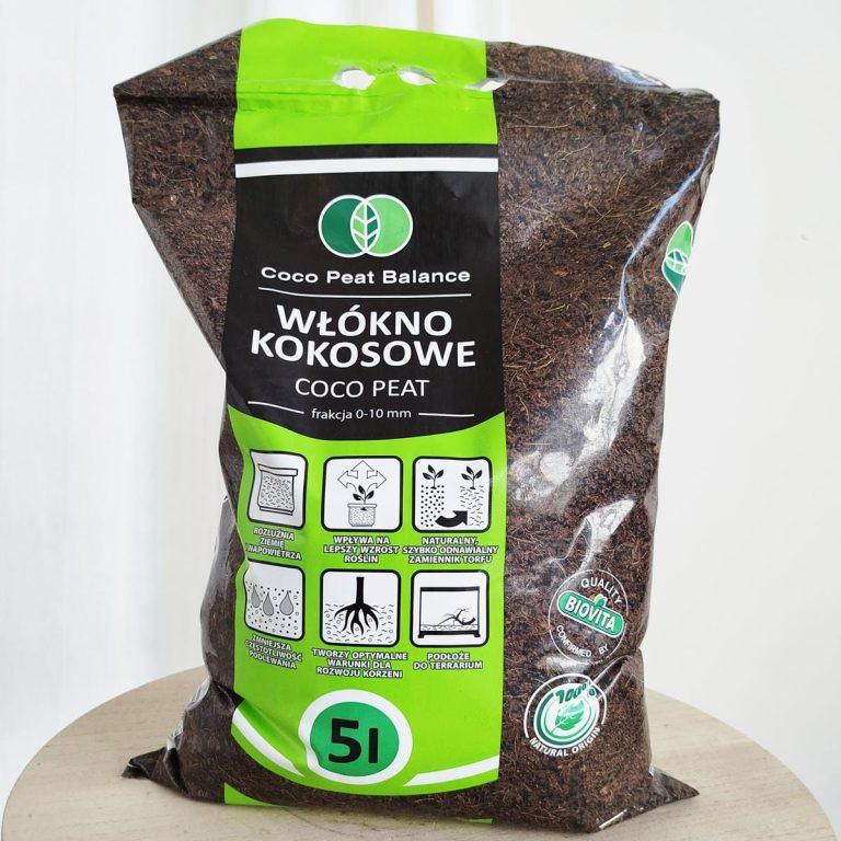 Włókno kokosowe rozluźnione - torf kokosowy (Coco Peat) 5L