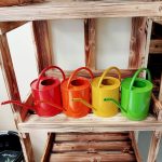 Konewka metalowa czerwona 1,3l