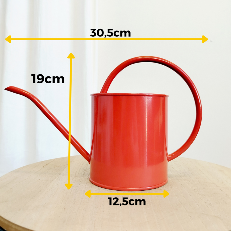 Konewka metalowa czerwona 1,3l