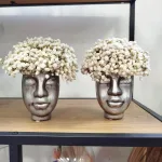 Gipsówka stabilizowana wiecznie żywa flower box w ceramicznej doniczce