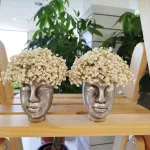 Gipsówka stabilizowana wiecznie żywa flower box w ceramicznej doniczce