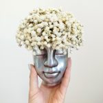 Gipsówka stabilizowana wiecznie żywa flower box w ceramicznej doniczce