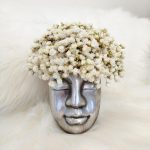 Gipsówka stabilizowana wiecznie żywa flower box w ceramicznej doniczce