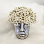 Gipsówka stabilizowana wiecznie żywa flower box w ceramicznej doniczce