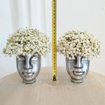 Gipsówka stabilizowana wiecznie żywa flower box w ceramicznej doniczce