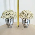 Gipsówka stabilizowana wiecznie żywa flower box w ceramicznej doniczce