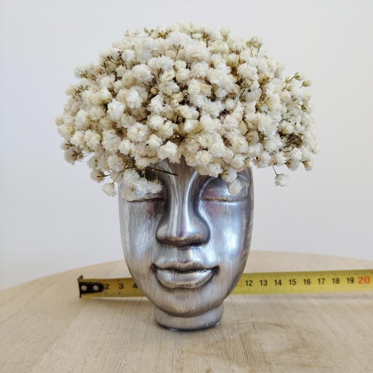 Gipsówka stabilizowana wiecznie żywa flower box w ceramicznej doniczce