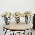 Gipsówka stabilizowana wiecznie żywa flower box w ceramicznej doniczce