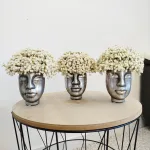 Gipsówka stabilizowana wiecznie żywa flower box w ceramicznej doniczce