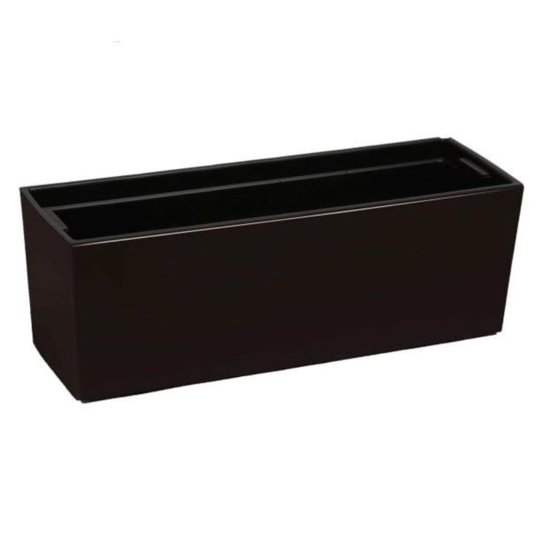 Doniczka plastikowa balkonowa podłużna niska kremowa