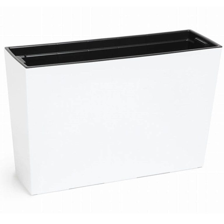 Doniczka plastikowa balkonowa podłużna wysoka czarna