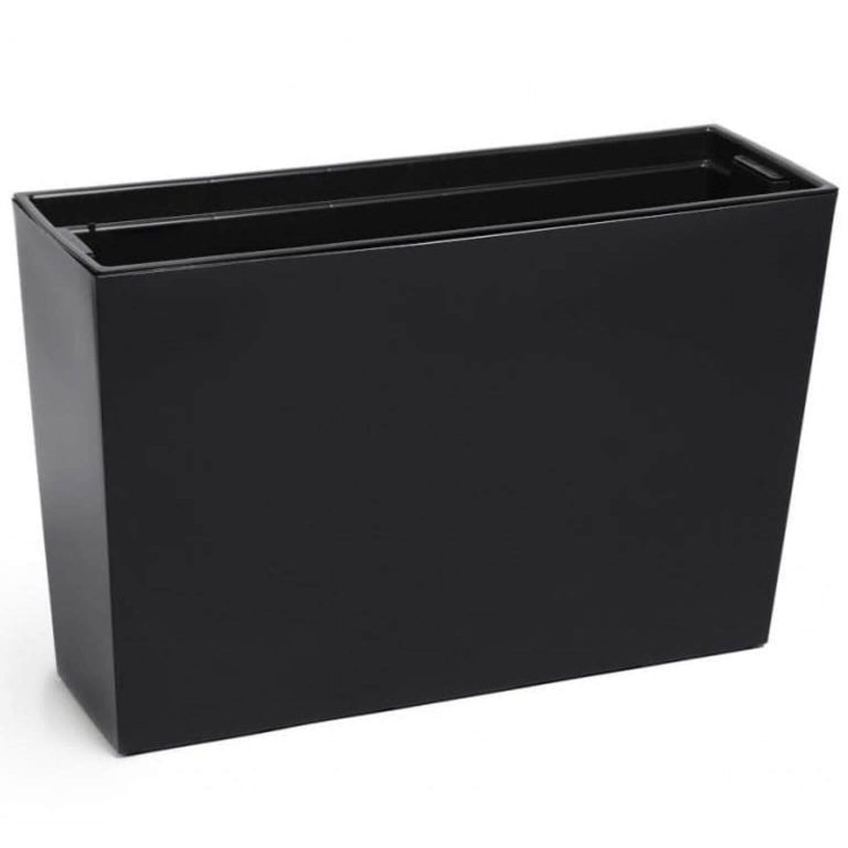 Doniczka plastikowa balkonowa podłużna wysoka czarna