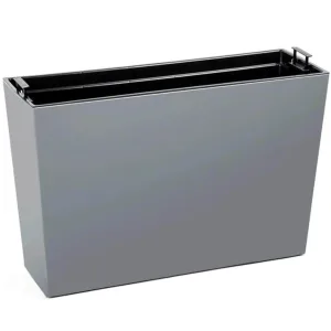 Doniczka plastikowa balkonowa podłużna wysoka szara