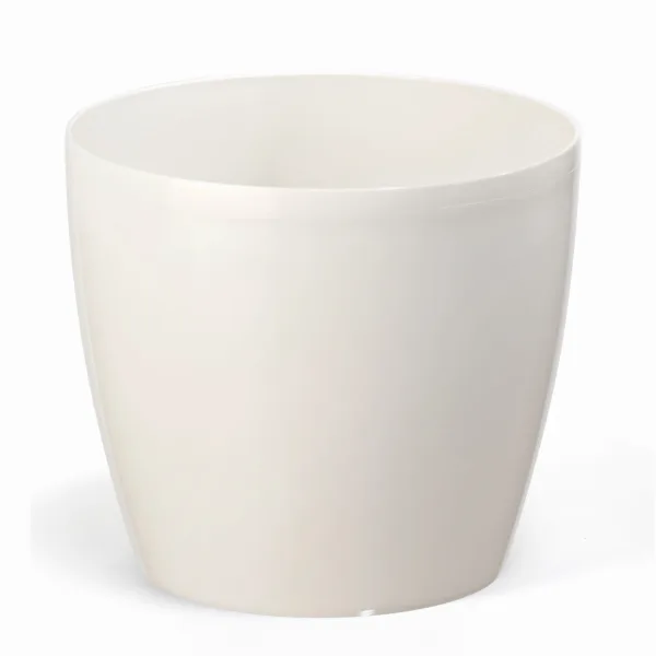 Osłonka na doniczkę plastikowa kremowa