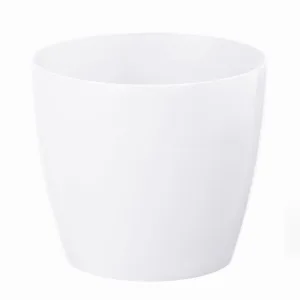 Osłonka na doniczkę plastikowa biała