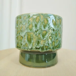 Osłonka ceramiczna Martin zielona teksturowana jasna