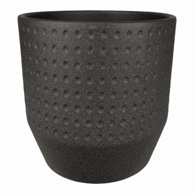 Osłonka ceramiczna Nola ciemno szara 13cm