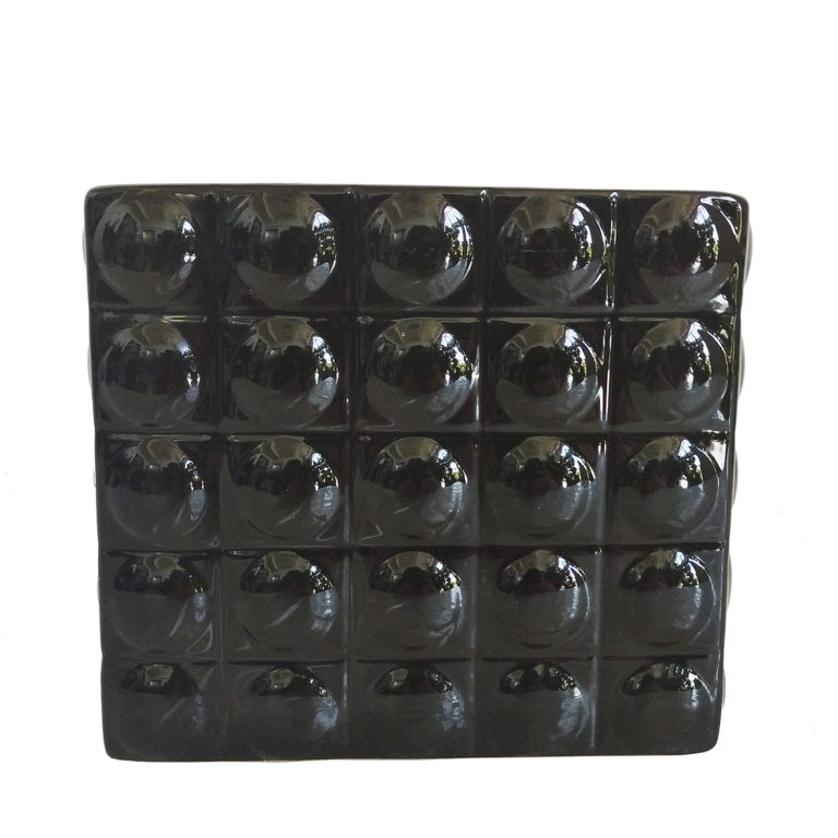 Osłonka ceramiczna Piano czarna 18x15cm