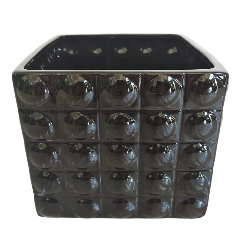 Osłonka ceramiczna Piano czarna 18x15cm