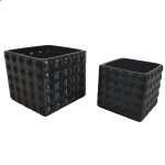 Osłonka ceramiczna Piano czarna 18x15cm