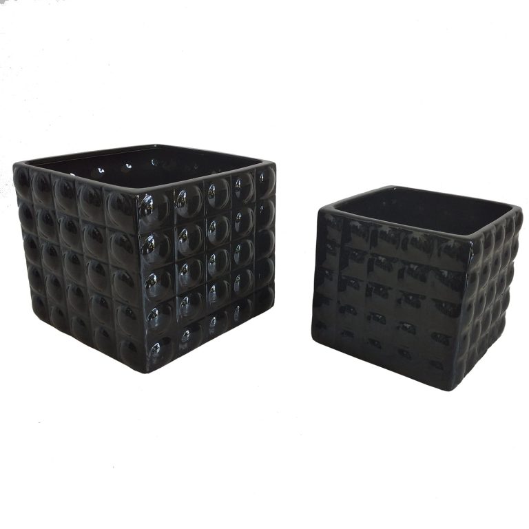 Osłonka ceramiczna Piano czarna 18x15cm