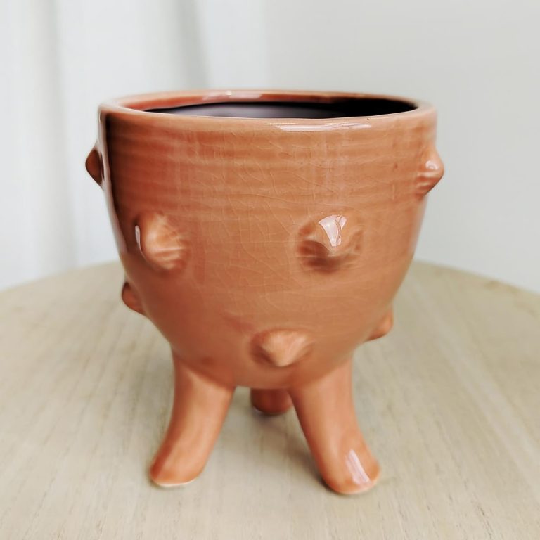 Osłonka ceramiczna na nóżkach Jamie łososiowa