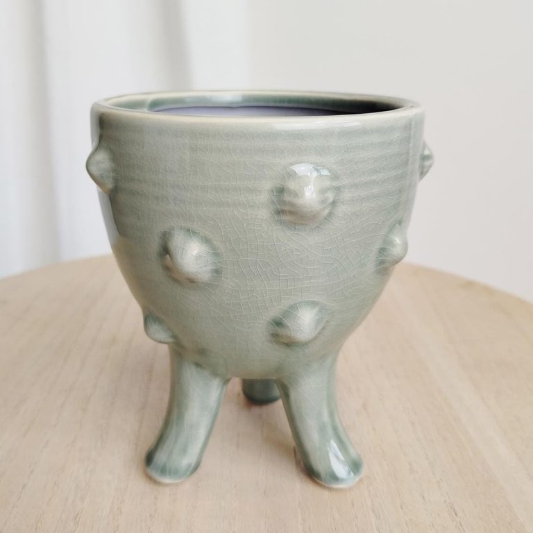 Osłonka ceramiczna na nóżkach Jamie szara