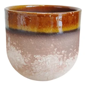 Osłonka ceramiczna Nora różowo brązowa