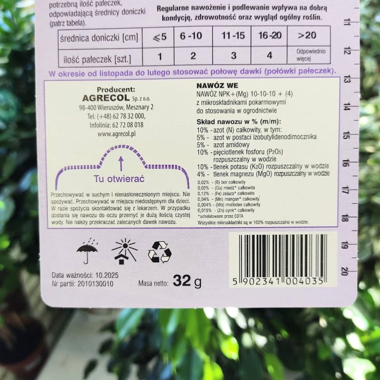 Pałeczki nawozowe do storczyków