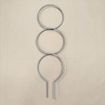 Podpora metalowa do roślin koła srebrne