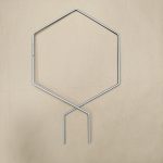 Podpora metalowa do roślin heksagon srebrny