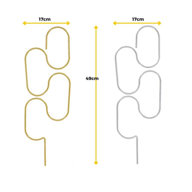 Podpora metalowa do roślin pętle złote