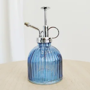 Spryskiwacz szklany niebieski prążkowany 0,2l