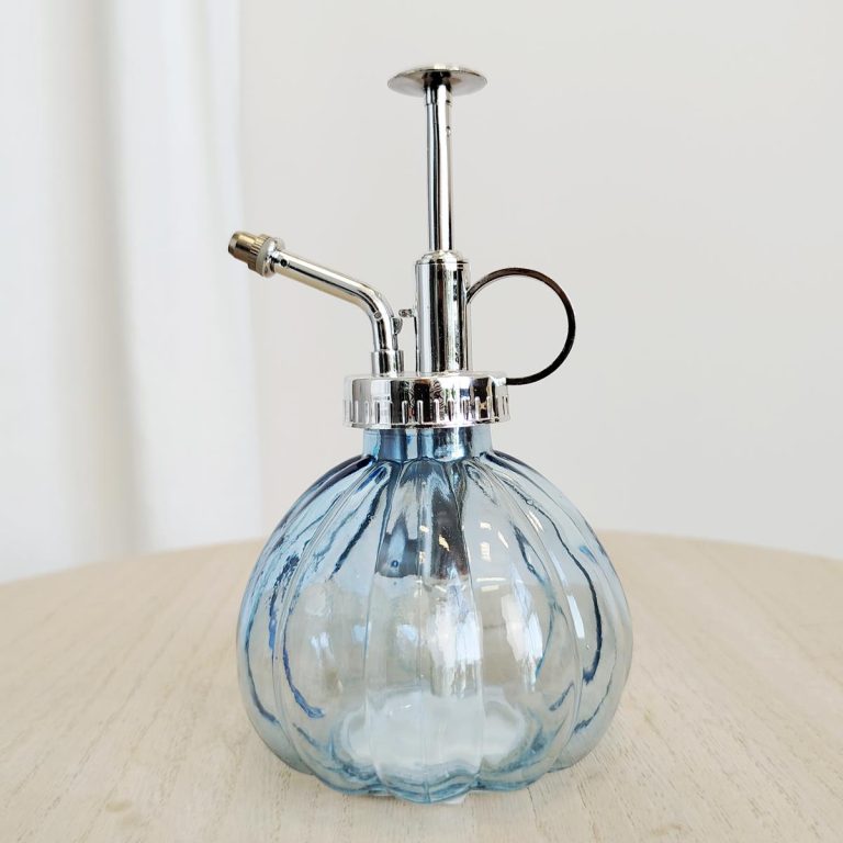 Spryskiwacz szklany niebieski okrągły 0,2l