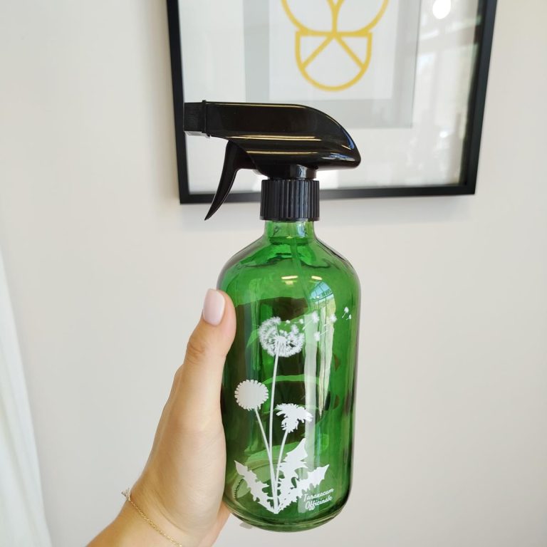 Spryskiwacz szklany zielony mniszek 0,5l