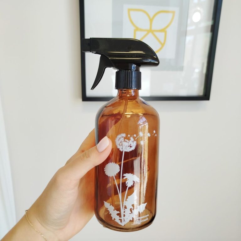 Spryskiwacz szklany brązowy mniszek 0,5l