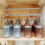 Spryskiwacz szklany szary prążkowany 0,34l