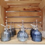 Spryskiwacz szklany niebieski okrągły 0,2l