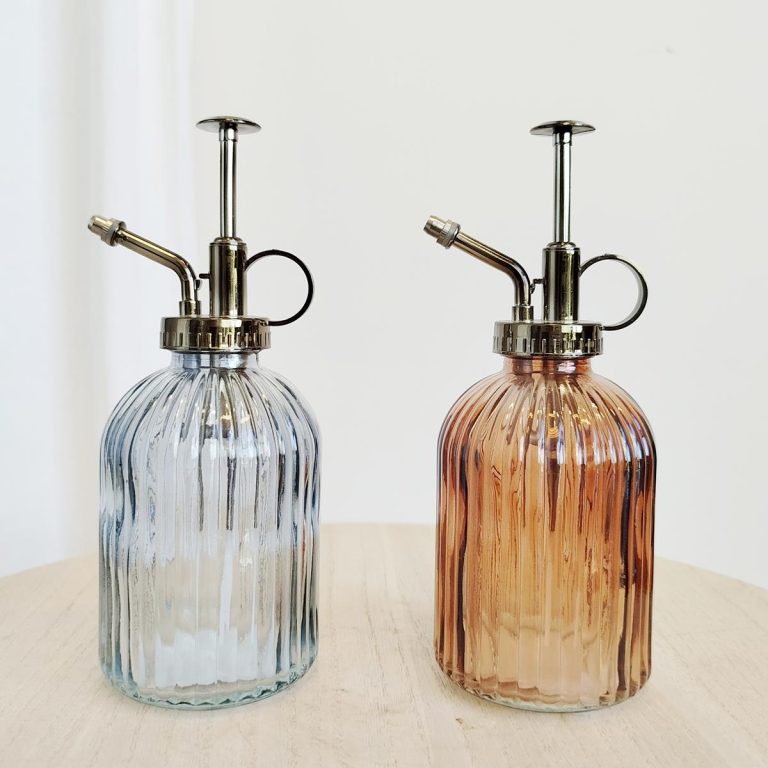 Spryskiwacz szklany szary prążkowany 0,34l