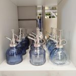 Spryskiwacz szklany niebieski cylindryczny 0,2l