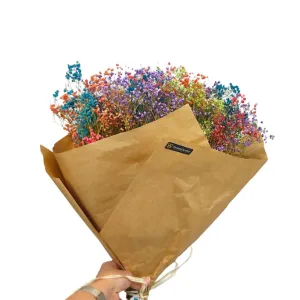 Suszona Gipsówka gotowy bukiet Kolorowy Duży