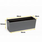 Doniczka plastikowa balkonowa podłużna biała