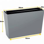 Doniczka plastikowa balkonowa podłużna wysoka biała