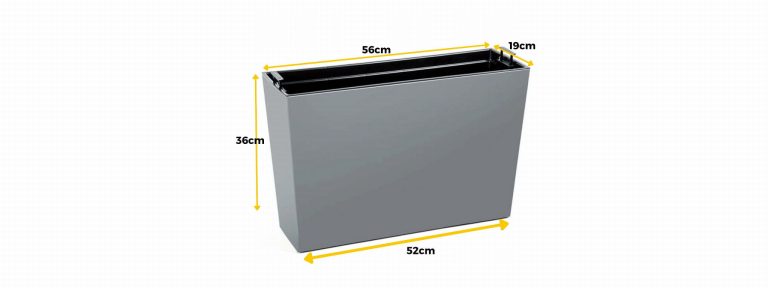 Doniczka plastikowa balkonowa podłużna wysoka biała